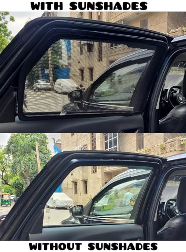 Image of Kozdiko Car Side Window Curtains Zipper with Dicky Magnetic Sunshades Compatible for Maruti Suzuki Eeco
