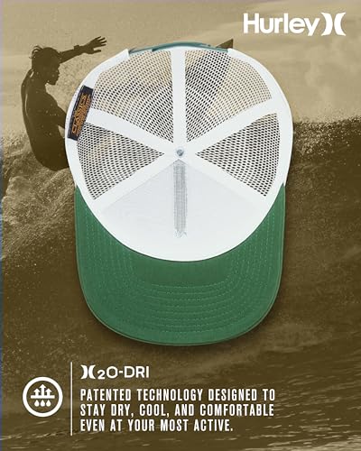 Image of Hurley Mens Trucker Hat - Flexible Quick Dry Fairway Mesh Trucker Hat for Men with Snapback Closure - Classic Mens Caps