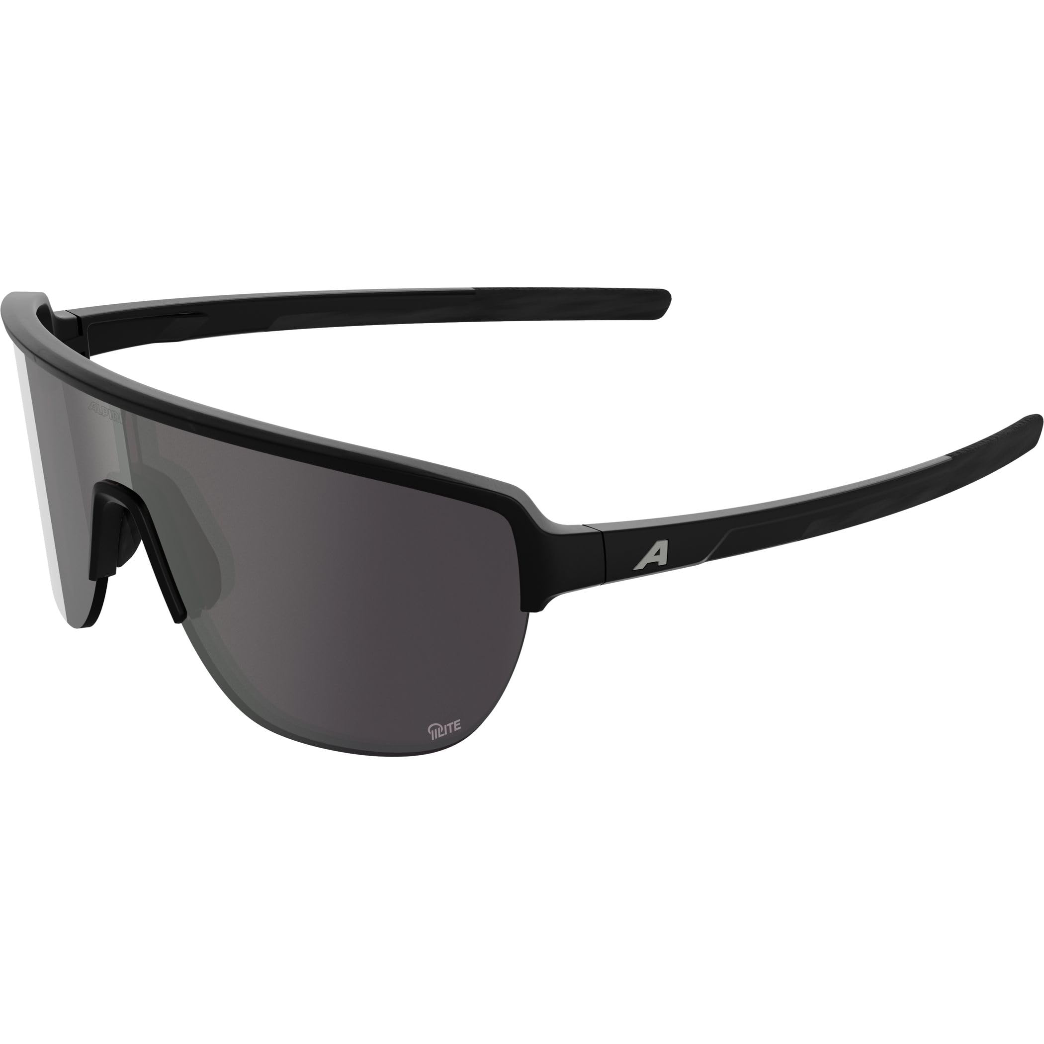 ALPINA RAM II Q-LITE – sportowe okulary dla kobiet i mężczyzn, z soczewkami o wzmocnionym kontraście, lekkie i niezniszczalne, do jazdy na rowerze - black matt (silver) - M