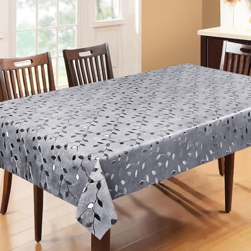 Image of Dakshya Industries PVC Waterproof Withoutlace Dining Table Cover (Size - 54X78 Inch) Rectangle 6 Seater Heat Rasistant, Chang A1