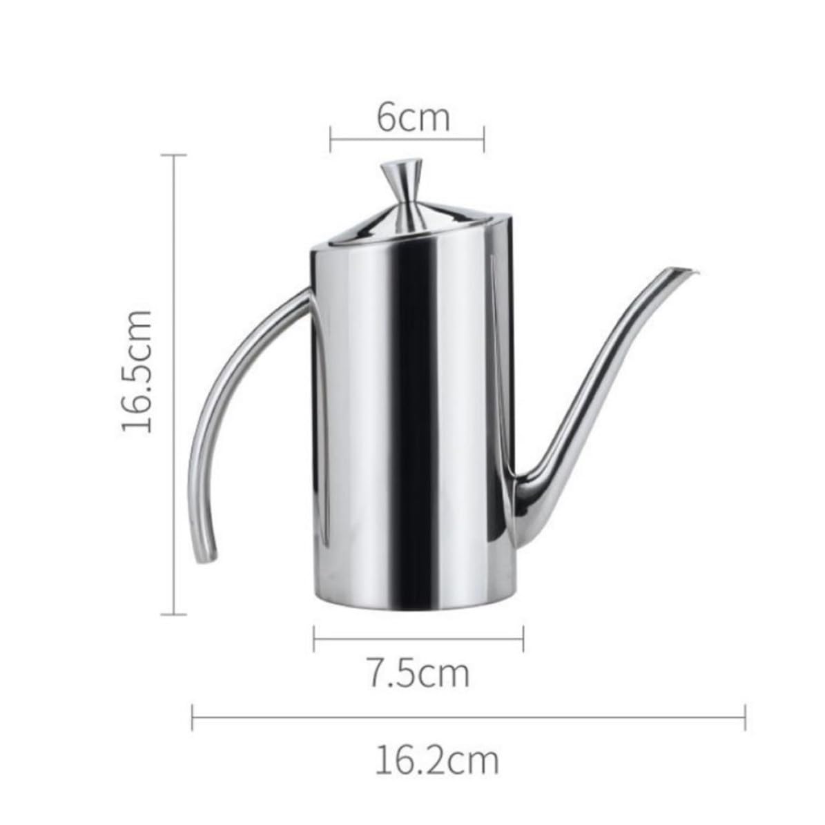 Dispenser Olio in Acciaio Inossidabile da 500ml, Erogatore Anti-perdita Controllo Olio e Design Antigoccia, per Cucina e Uso Domestico