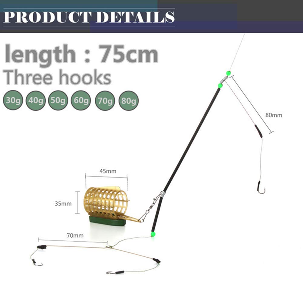 Doyandader Angelhaken Mit Köderkorb | Futterkorb Set Für Karpfenangeln