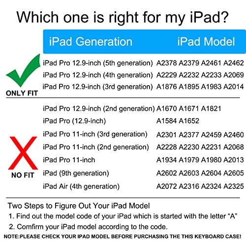 Huafly - Custodia per tastiera per iPad Pro 12.9