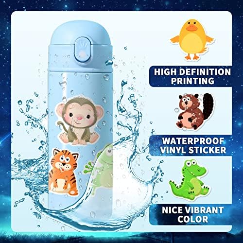 Mistree 100 Naklejki Ze Zwierzętami Na Kask, Laptopa, Telefon, Scrapbooking, Wodoodporne