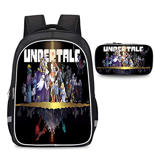 Undertale Mochilas de Estilo Simple Escolar de de Viaje Plegable Resistente al Agua básica