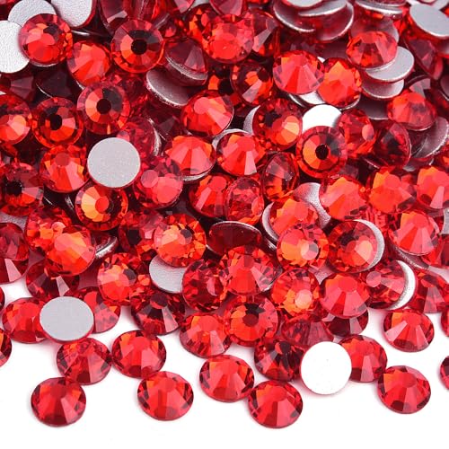 Image of 1440Pieces SS6 /1.9-2mm Flat Back Crystal Rhinestones Round Gems for Nail Art,Lt.siam
