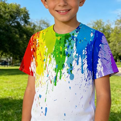 Image of LAIDIPAS Boys Girls 3D Graphic T-Shirt Short Sleeve Tops Tees 6-16 Years