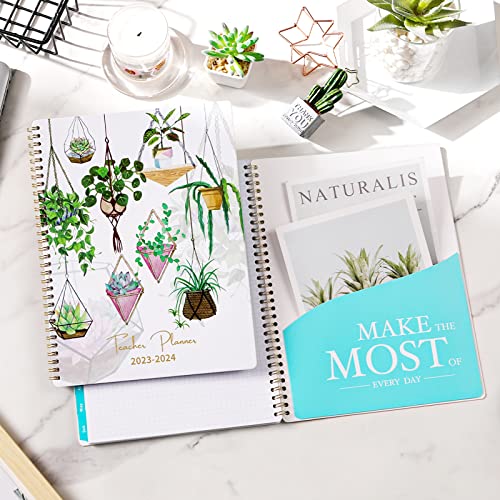 Teacher Planner 2023-2024 - Lesson Planner 2023-2024 With Monthly Tabs, July 2023 - June 2024, 8.46'' X 11'', Lesson Planner Book, Weekly & Monthly Lesson Book For Teachers With Inspirational Quotes #TOP6