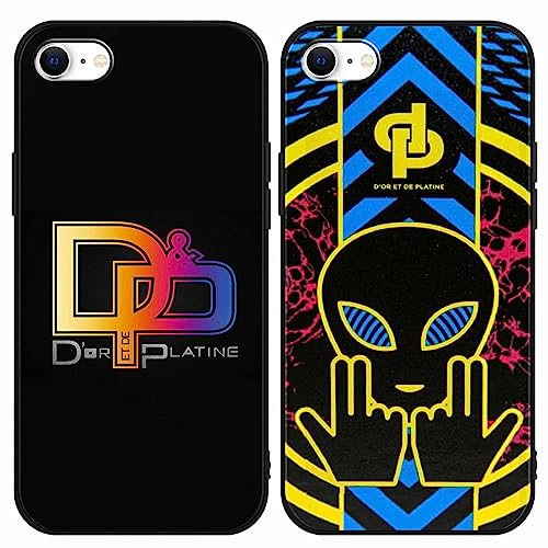 nurkorki [2 Packs] JuL Coque pour iPhone 8 7 SE 2022/2020 4,7” Étui, Rappeur Cool Housse Motif Mode Design Silicone Souple with Antichoc Anti-Rayures TPU Protection Coquille 7,01