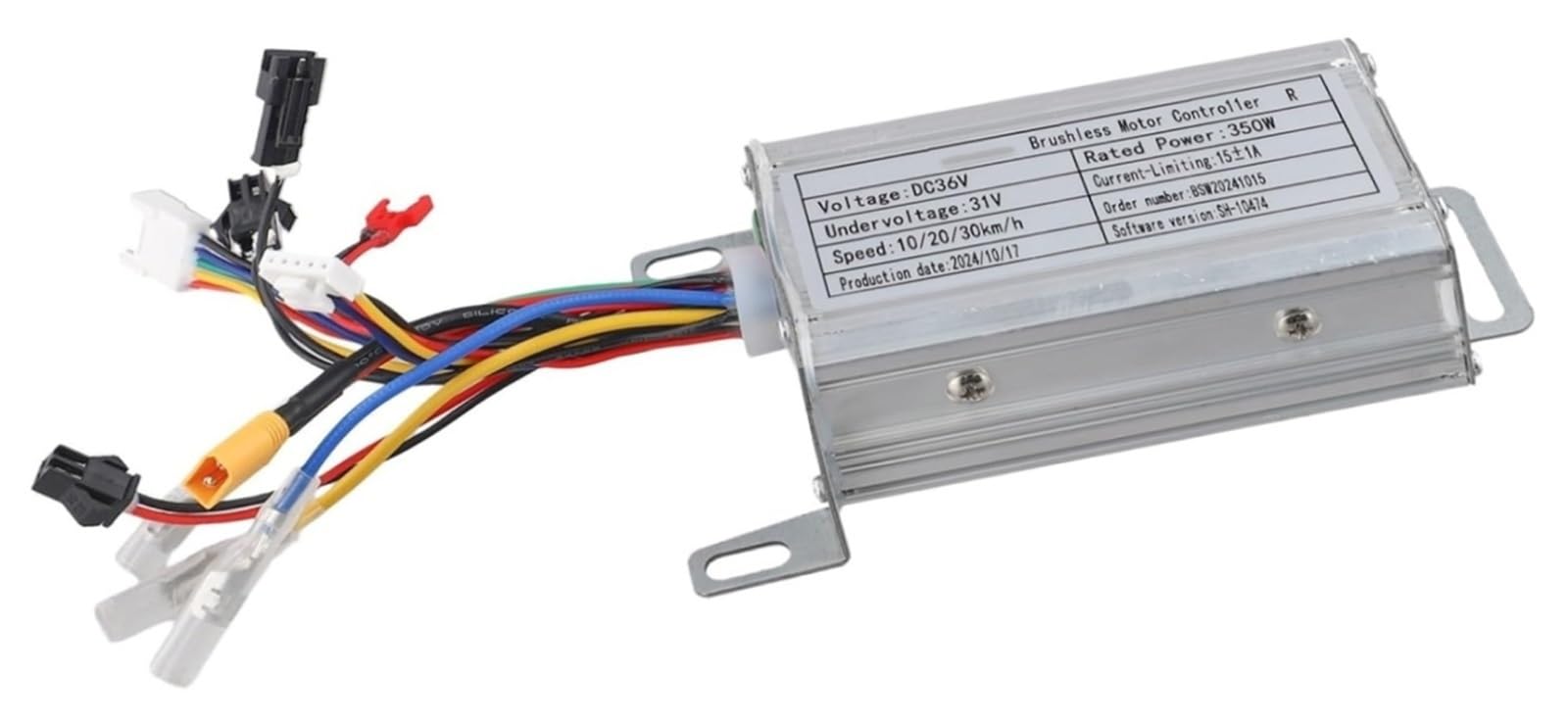 E-Scooter-Controller-Ersatz, 36 V, 350 W, 15 A, mit Display-Armaturenbrett und Beschleunigerbremskabeln, komplettes Reparaturset for Elektroroller-Zubehör