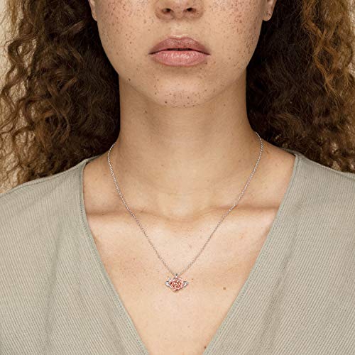 MANBU Rose Cremation Urn Jewelry for Ashes - 925 Sterling Silver Memorial Keepsake Ring Brecelet Necklace Gift for Women, Bereavement Gift for A Loss Of the Loved One (Necklace) - Image 3