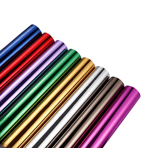 Image of LZLRUN 1FT x 5FT Chrome Mirror Vinyl Wrap Adhesive Car Sticker Decal Film (Green, 1.5FT x 5FT)