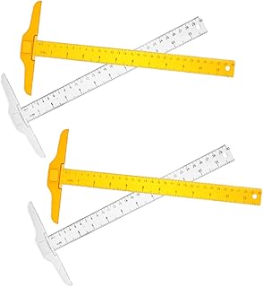 Gadpiparty 4 Reglas De t Profesionales Para Bricolaje Diseño Estudiantil Material De Dibujo 30cm Transparente-inglesa Amarillo-inglesa