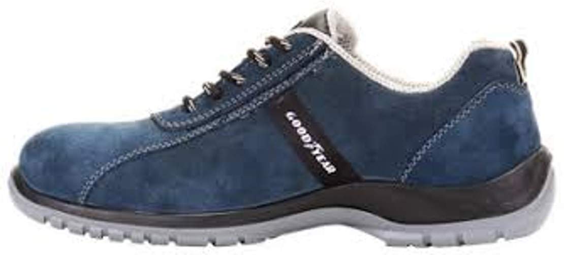 Goodyear G138/3052C - Zapatos de Seguridad Unisex S1P SRC - Piel Serraje Azul - Protección Composite - Antideslizante - Ideal para Trabajo Interior y Exterior - Talla 47