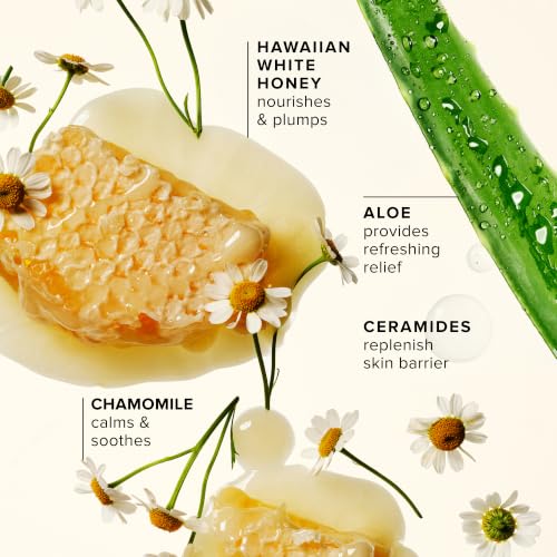 Farmacy Honey Milk Face Essence - Hydrating Milky Toner with Honey, Ceramides, Chamomile + Aloe - Helps Strengthen Skin Barrier + Replenish Moisture - Soothing + Calming Skincare (120ml) - Image 6