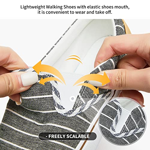 Image of Women's Canvas Slip On Sneakers Non Slip Loafers | low top non slip on walking breathable casual comfortable fashion tennis