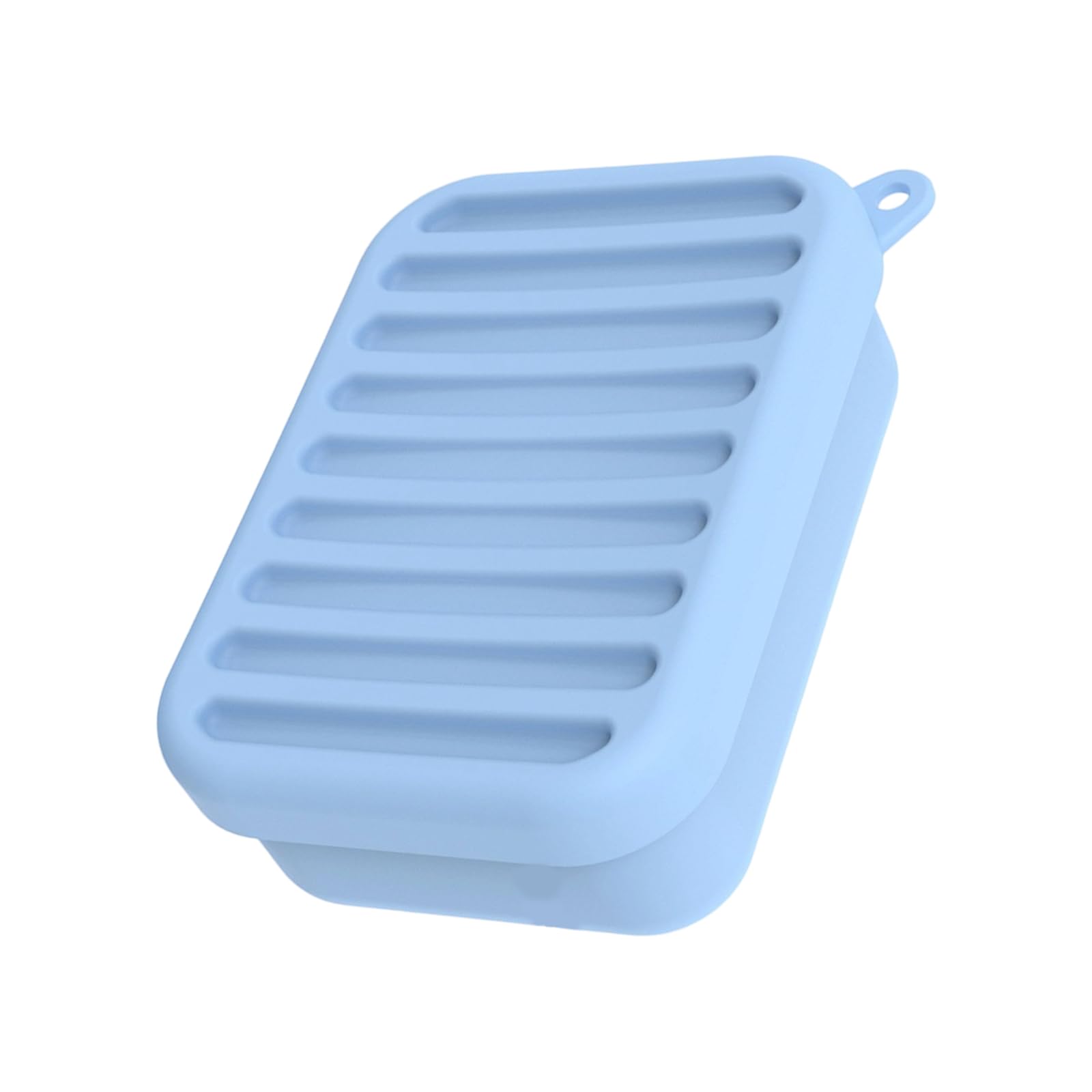 Jazuaiao Portable Silicone Soap Case Compacts Dustproof Container with Lid and Drainage Layer for Dorms Bathroom Sink Countertop Silicone Travel Soap with Drainage Layer