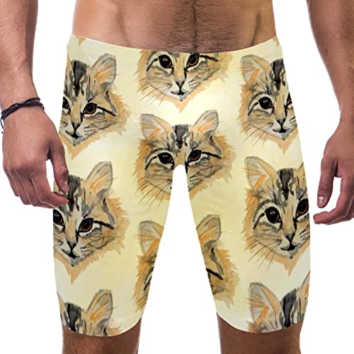 Bañador de natación cómodo para hombre que busca un estilo original de gatos en talla S