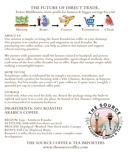Ecuador Coffee Espresso Roast - Café en Grano miniatura 4