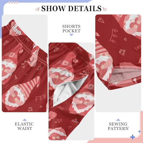 Gnome and Love Boys Long Pants Soft Trousers Elastic Waist Kids Lounge Bottoms with Pockets S-XL4