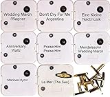 18 Note Wind Up Music Box Musical Movements with Winding Keys - Wholesale Lot of 8 Popular Tunes Set 2