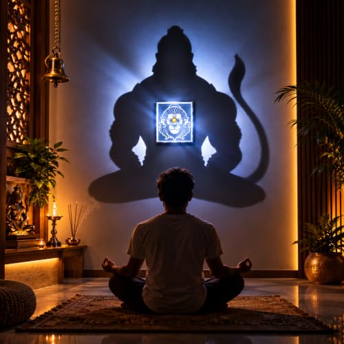 Image of Hanuman Shadow Projection Divine Lamp
