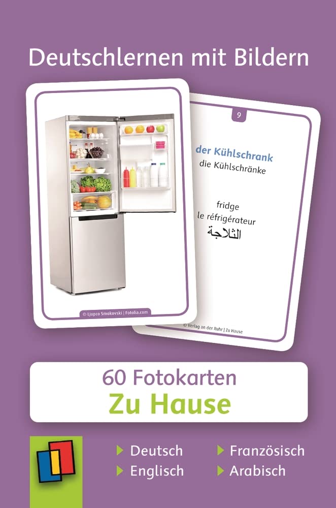 Zu Hause: 60 Fotokarten auf Deutsch, Englisch, Französisch und Arabisch