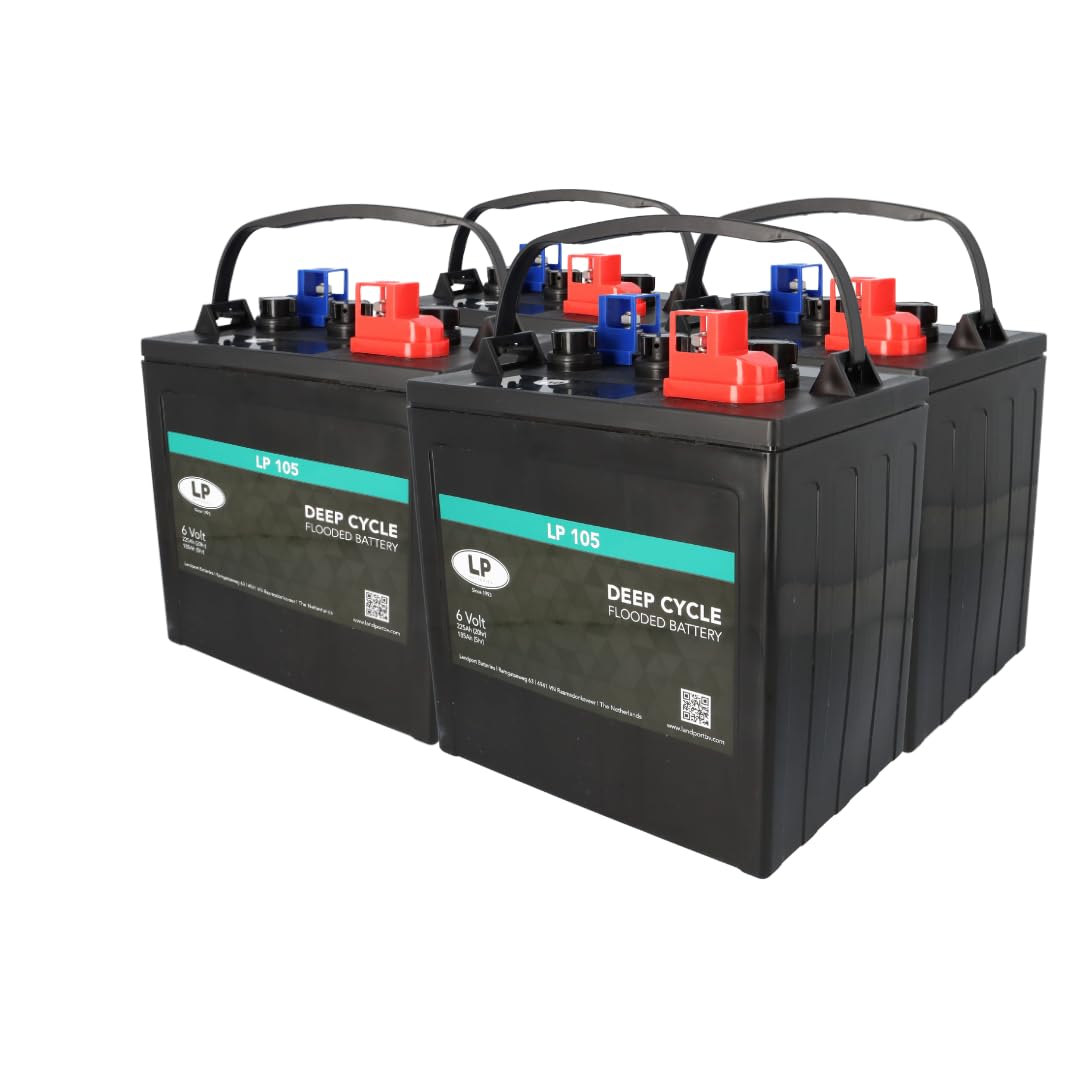 Set: 4× 6V 225Ah Deep-Cycle Traktionsbatterie – zyklenfest & robust – für Golf Carts, Reinigungsmaschinen & Hebebühnen – UTL – kompatibel Trojan T-105/T-105 Plus, Crown CR220HD, Q-Batteries 6DC-225