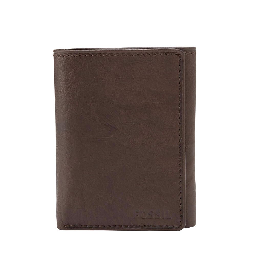 Fossil Men's Ingram bi-fold Wallet, Brown, Small