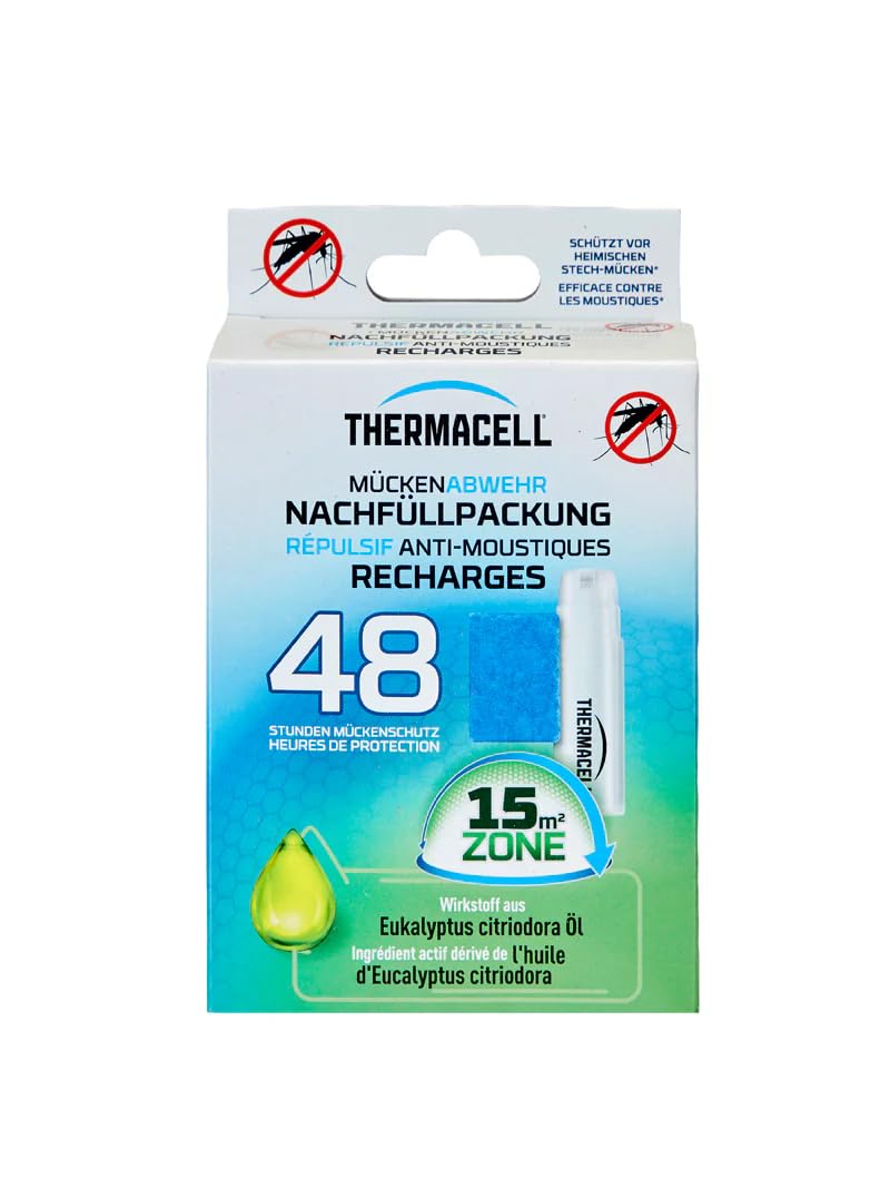 Thermacell Nachfüllpack Mückenabwehr Nachfüllpack 12 Plättchen + 4 Gaskartuschen