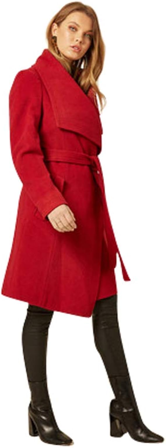 large collar wrap coat