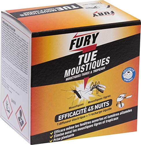 PROVEN ORAPI Fury Volants Recharge diffuseur électrique Liquide 45 Nuits, Blanc, 5 x 9 x 7 cm