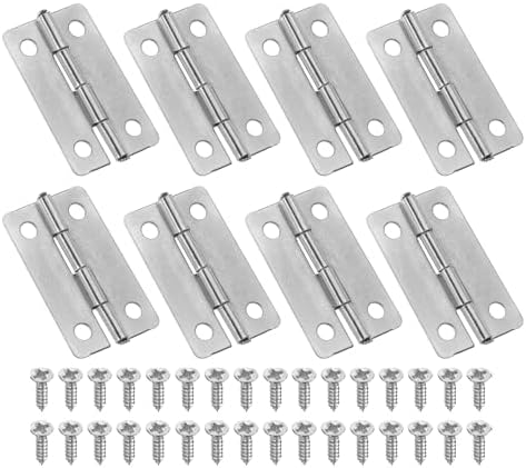 PATIKIL Small Butt Hinges 1-3/16 Inch, 8 Pack Mini Jewelry Box Hinge