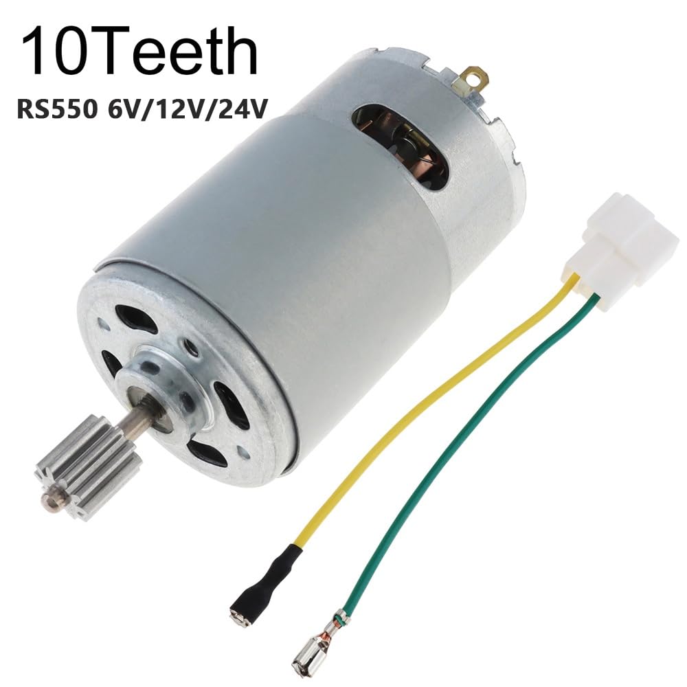 RS550 10 zębów silnik prądu stałego dzieci zabawki do jeżdżenia samochodu 6 V/12 V/24 V elektryczny zdalnie sterowanym samochodowym, jeżdżą na samochodzie SUV części(12V 30000RPM)