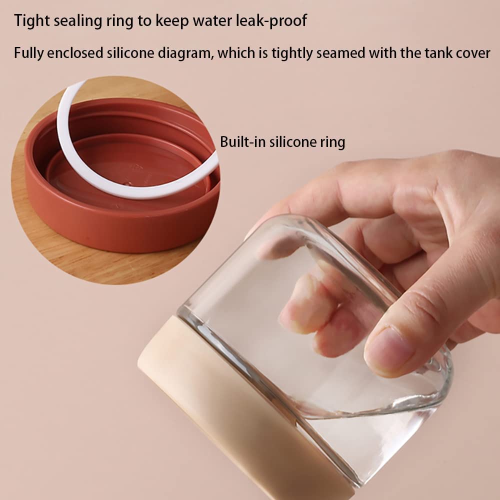 Contenitori di plastica, barattoli di Vetro, Set di 4, contenitori di Vetro Trasparente for dispensa, Cucina, Zucchero, tè, caffè, spezie ed Erbe, contenitori for Alimenti
