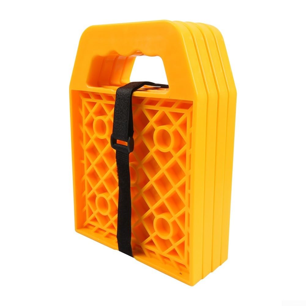 Lot de 4 blocs de nivellement pour véhicule récréatif extérieur pour support de cric de remorque avec traction améliorée sur surfaces douces ou glissantes