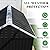 VanAcc 8.6x6x8 FT Outdoor Storage Shed with Lockable Hinged Double Doors and Upgraded Vents, Metal Shed for Backyard, Garden, Patio, Dark Black/White