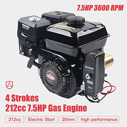 4-Stroke Gasoline Engine 210cc 7.5HP Gasoline Engine Manual/Electric Starter Single-Cylinder Air-Cooled Gasoline Engine Kart Engine for Generator Lawn Mower Compressor - Image 3