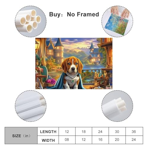 Cuadros modernos de lienzo con motivo de Beagle para decoración de dormitorio 2
