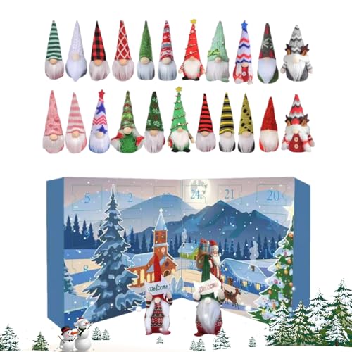 Calendrier de l'Avent 2025 avec figurines de nains de Noël miniatures
