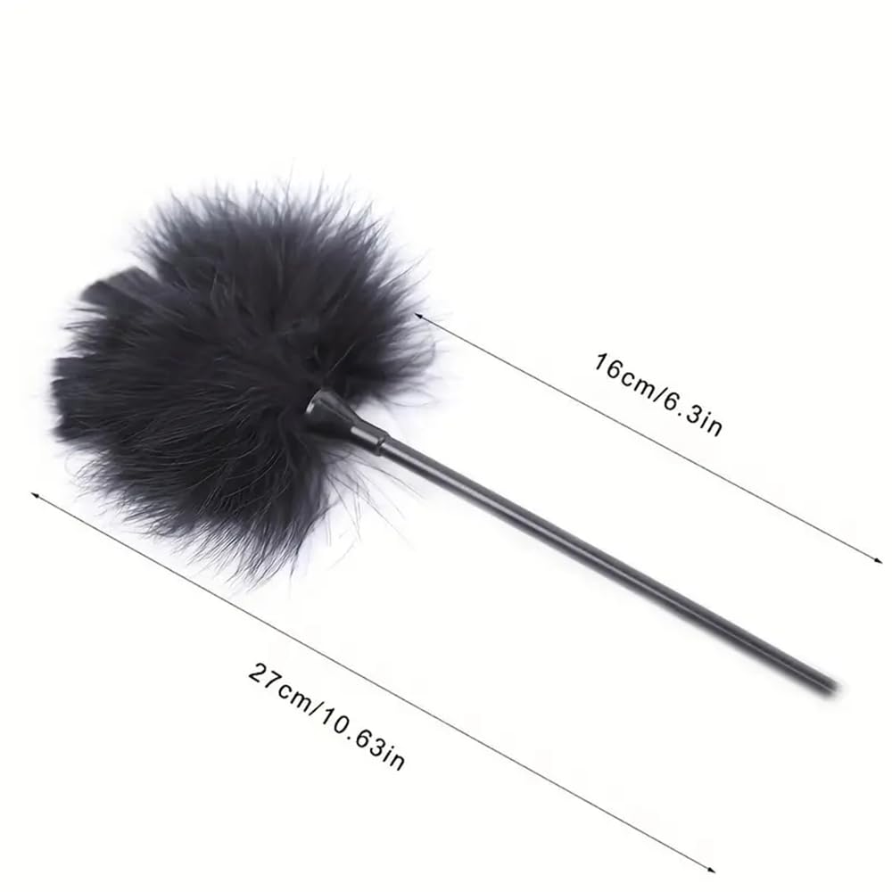 Polsini in peluche vincolati in pelle artificiale, maschera per gli occhi, piume, accessori per giochi di coppia