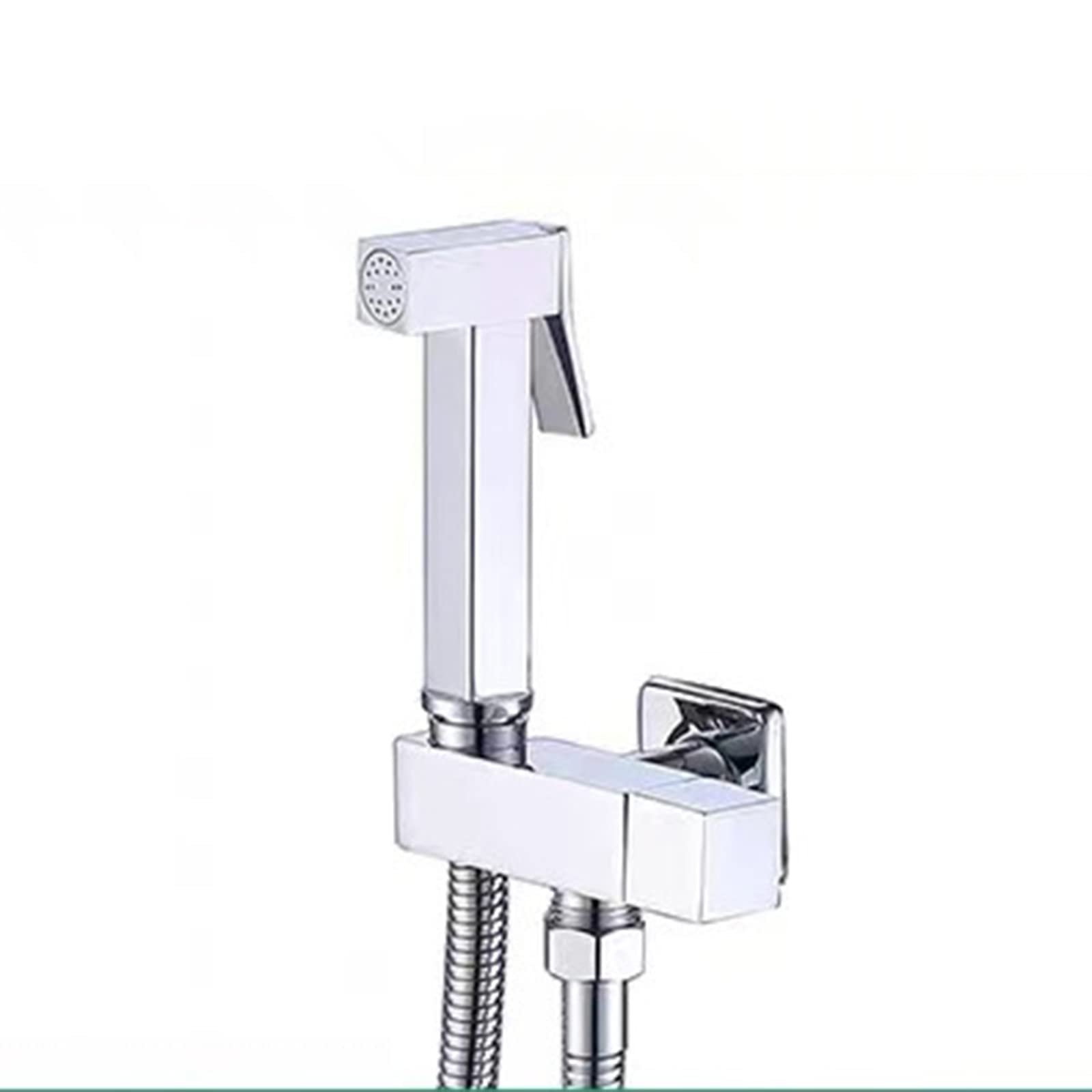 Yjyjy Chrome Handheld Bidet Sprayer Kit,Bidet Shower Head And Hose,Ceramics,Brass,Bidet Sprayer Portable,Bidet Sprayer For Toilet,Bidet Shower Attachment