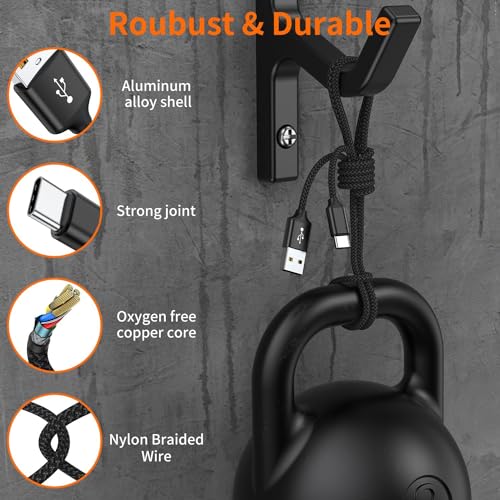 Image of Mizi USB-C to USB-A Cable 6.6ft, 3A Fast Charging Cord Compatible with Samsung Galaxy /Pixel /Xiaomi /MacBook /Dell /Asus /iPad - Black