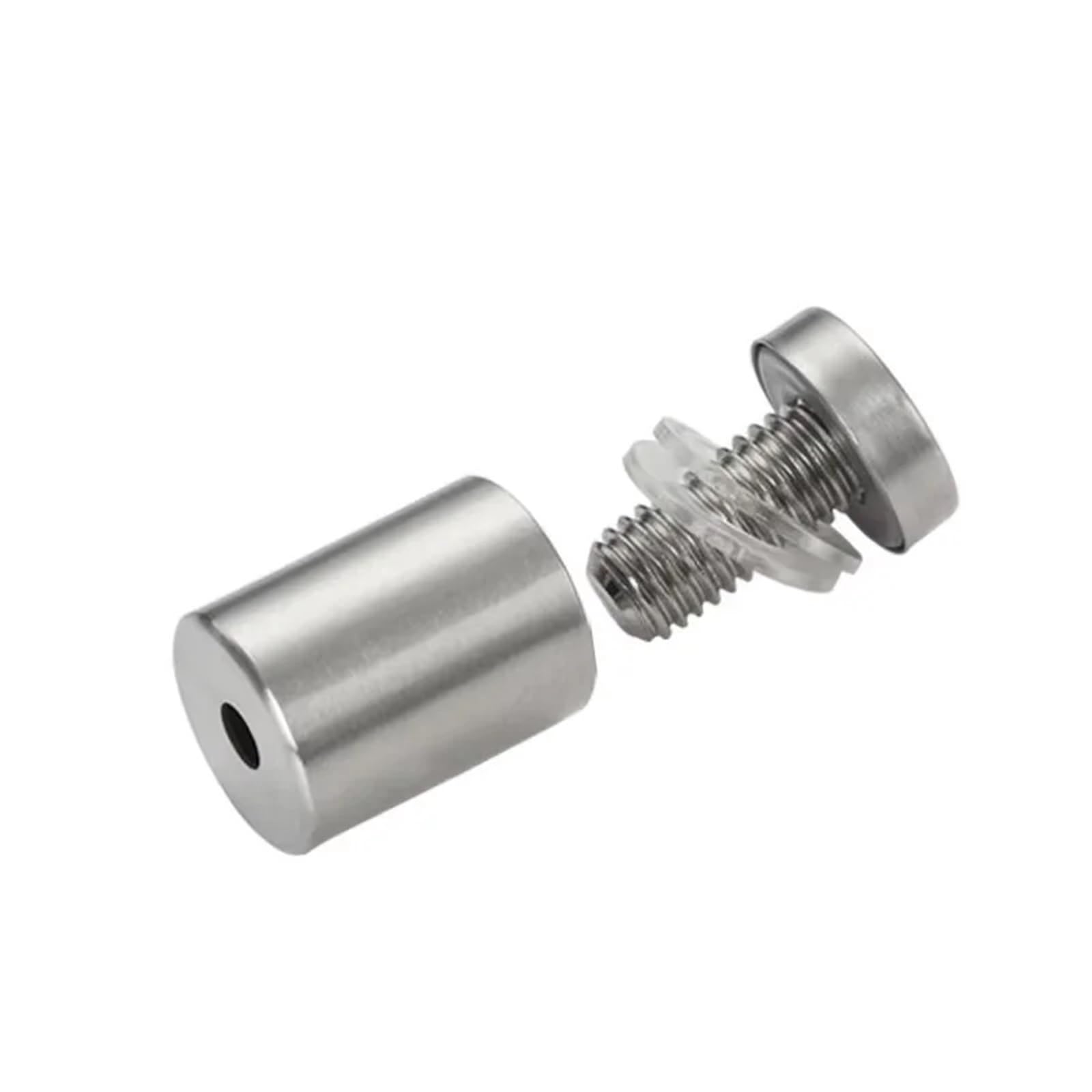8 Uds sujetadores de vidrio Acero inoxidable acrílico publicidad separadores Pin clavos cartelera tornillos fijación Hardware(12x100mm)