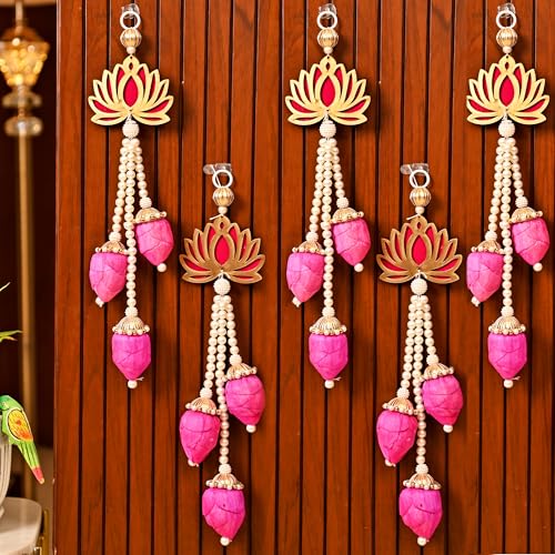 CraftVatika Diwali Decor Items, Decorative Handmade Pearl Lotus B...
