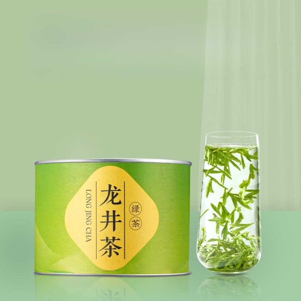 Tè Verde Longjing Pre-Qingming | Tè Verde Senza Additivi | Tè in Foglie Sciolte | Per Lavoro E Riunioni in Ufficio (50 g * 3)