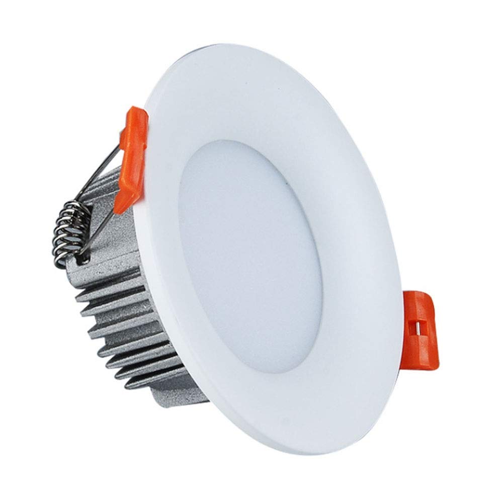OUUED Not-Dimmable Downlight LED Recessed Panel Ceiling Light IP44 Waterproof Ultra Slim Warm Cool White 3000K 4000K 6000K for Bathroom Kitchen Living Room (Color : Neutral light-4000K, Size : 5W)