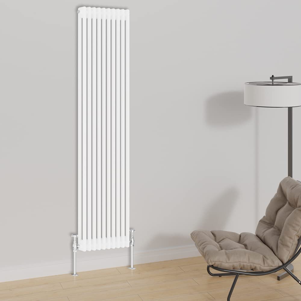 Warmehaus Vertical Column Radiator 1800x470mm Double Panel White