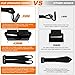 6 Car Door Hook Straps with Double Loops - Universal Roof Rack Straps for Secure Cargo, No Roof Rack Needed, Heavy-Duty Waterproof Design, Compatible with Most Cars（Black）