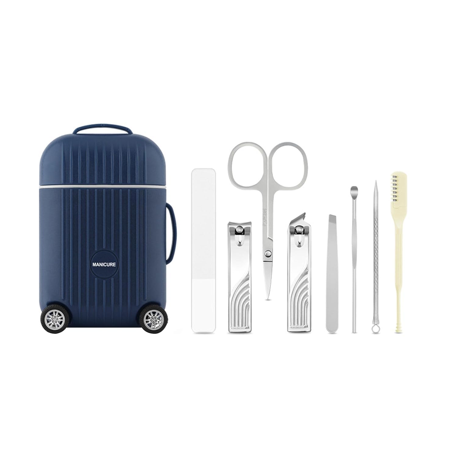 8-in-1 Travel Manicure Pedicure Kit | Nail Clippers, Scissors, Grooming Tools | Portable & Compact for Home, Travel, and Gift | Stainless Steel-picture-35